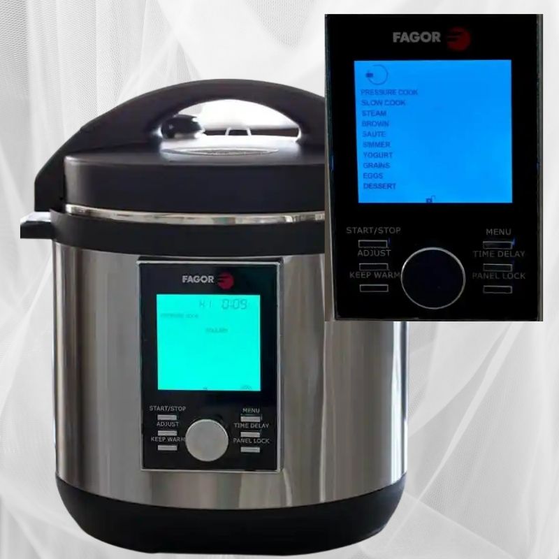 Fagor LUX Multi-Cooker display with different settings