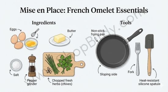 A visual checklist of all necessary ingredients and tools before you begin, ensuring you have everything ready for a smooth cooking process.