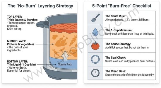 No-Burn Layering Strategy